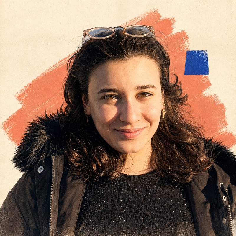 Illustrated profile portrait of Cheyma Kahouach